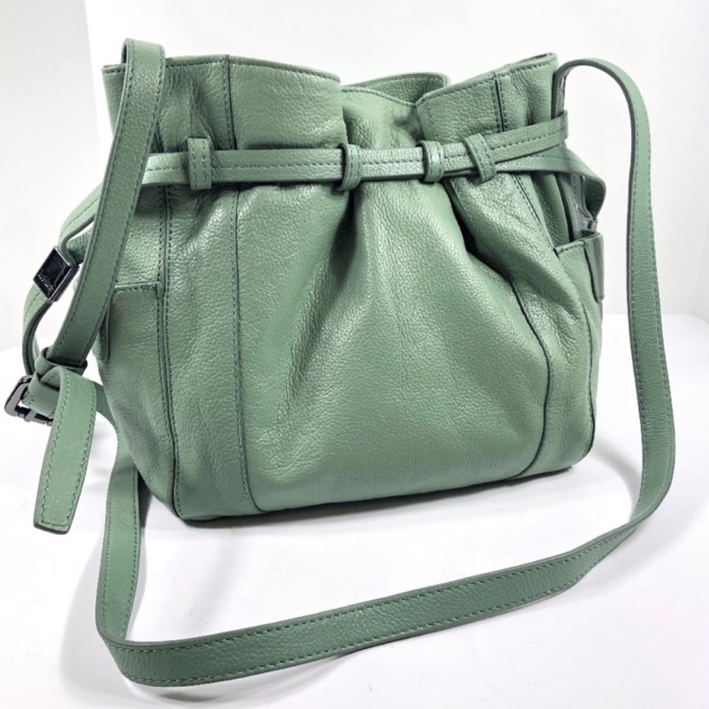 Kooba Light Green Leather Bucket Bag